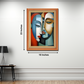 Two Abstract Faces  Wood Print Wall Art 18x23 Inches