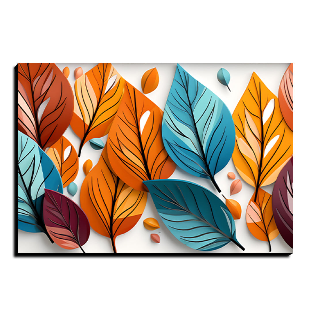 Colorful Leaves Luxury Wall Art Painting