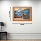 Wild Elk In Nature With Calves Wood Print Wall Art 23x17.5 Inches