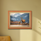 Wild Elk In Nature With Calves Wood Print Wall Art 23x17.5 Inches