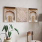 Morocco Oriental Bohemian Door Wood Print Wall Art Set of 3