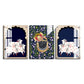 Set of 3 Shrinath Ji Pichwai Wood Print Wall Art-Blue