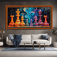 Chess Abstract Wood Print Wooden Luxury Wall Tiles Set