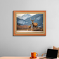 Wild Elk In Nature With Calves Wood Print Wall Art 23x17.5 Inches