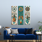 Set Of Three Dream Catcher Printable Wood Print Wall Art 12X36 Inches