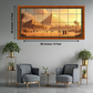 Ancient Egypt Pyramid Canvas Wood Print Wooden Luxury Wall Tiles Set