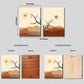 Sunset and Sunrise Boho Wood Print Wall Art Set of 2
