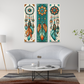 Set Of Three Dream Catcher Printable Wood Print Wall Art 12X36 Inches