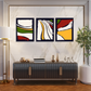 Set Of Three Abstract Line Wood Print Wall Art 18X23 Inches