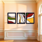 Set Of Three Abstract Line Wood Print Wall Art 18X23 Inches