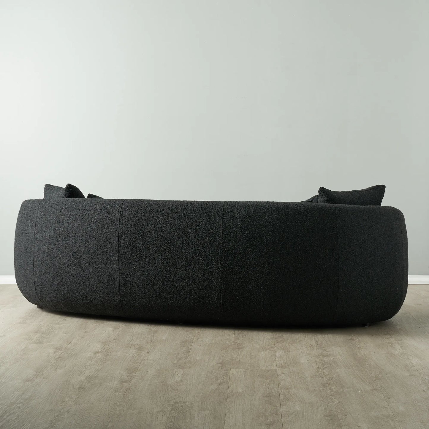 Black Boucle Luxurious 3-Seater Sofa