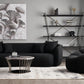 Black Boucle 2 Seater Sofa