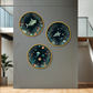 Aquarium Set Of 3 Circular Wood Print Wall Art 15x15 Inches Each