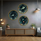 Aquarium Set Of 3 Circular Wood Print Wall Art 15x15 Inches Each