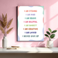 Positive Affirmations Wood Print Wall Art