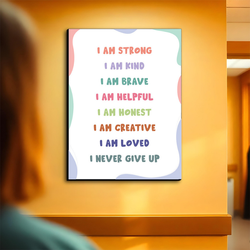 Positive Affirmations Wood Print Wall Art