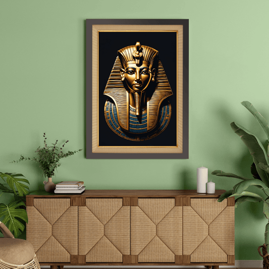 Egyptian Warrior Totankamôna Wood Print Wall Art 18x23 Inches