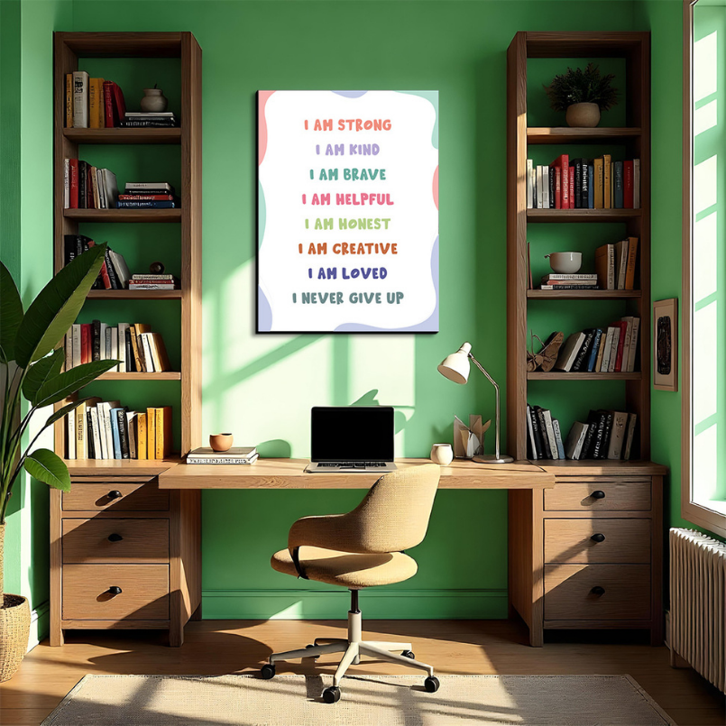 Positive Affirmations Wood Print Wall Art