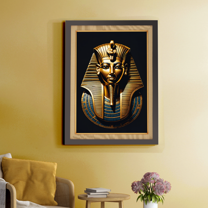 Egyptian Warrior Totankamôna Wood Print Wall Art 18x23 Inches