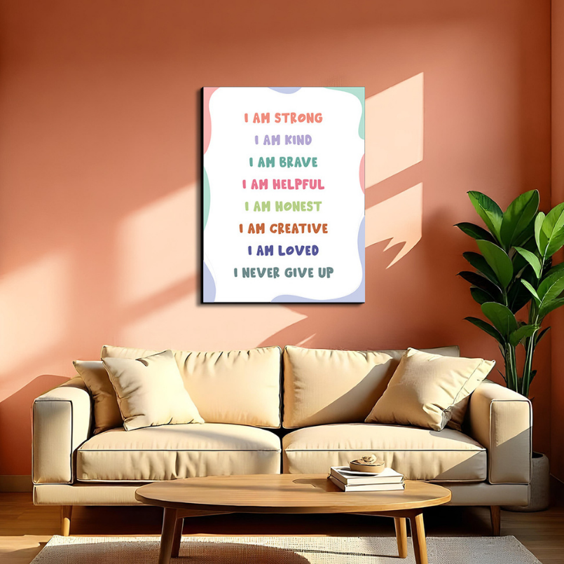 Positive Affirmations Wood Print Wall Art