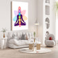 7 Chakra Colorful Wood Print Wall Art