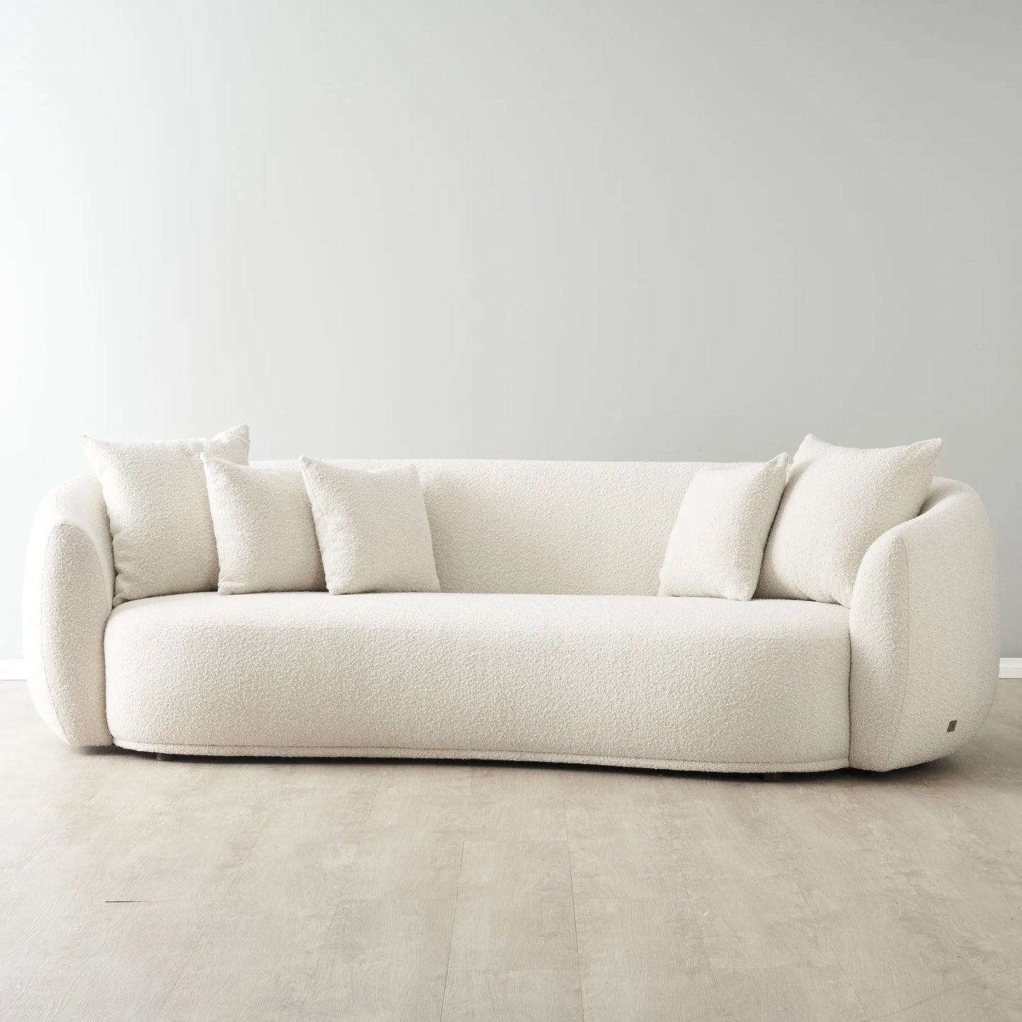 Cream Boucle Luxurious 3-Seater Sofa