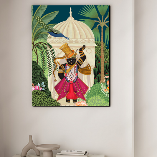 Shrinath Ji Pichwai Wood Print Wall Art