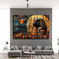 Egyptian Pharaoh With a Snake on His Head Wood Print Luxury Wall Tiles Set