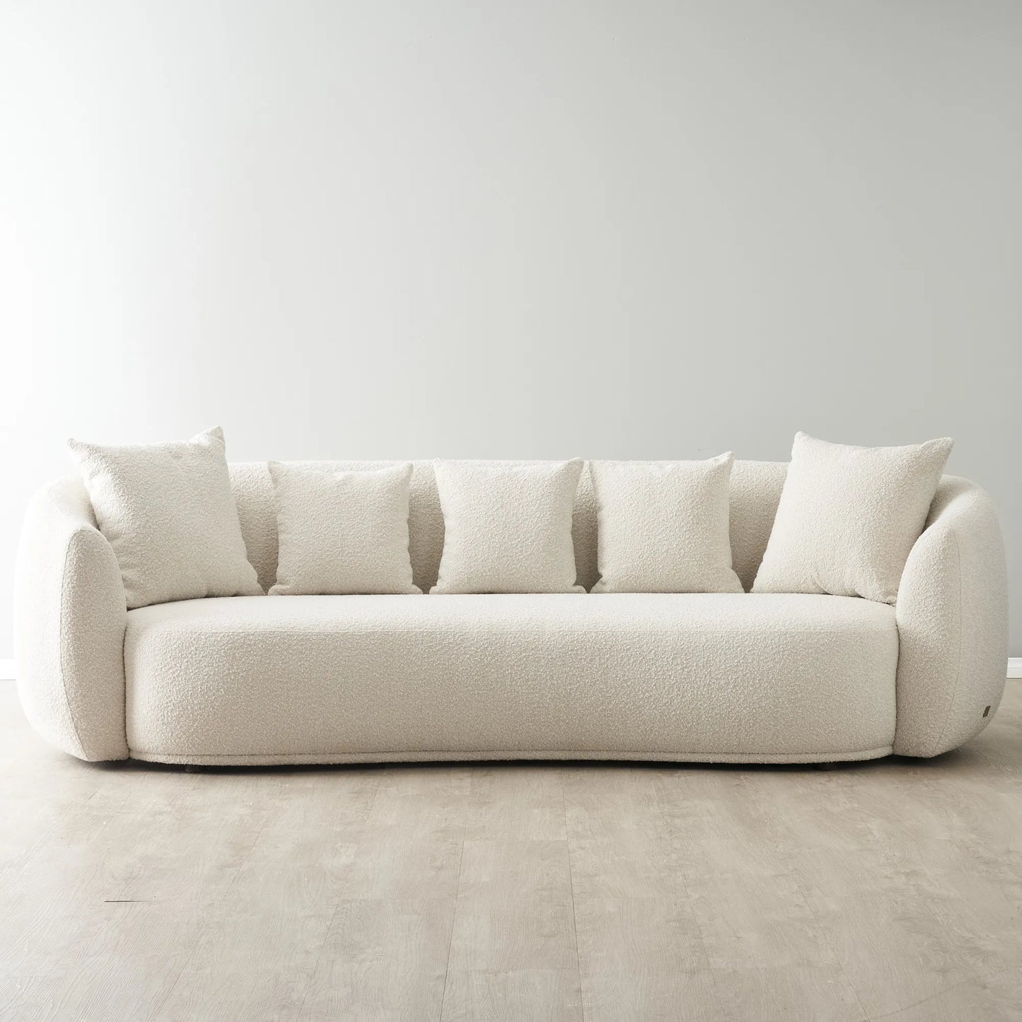 Cream Boucle Luxurious 3-Seater Sofa