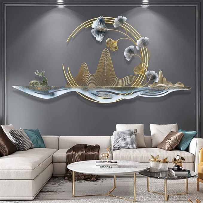 3D Ginkgo Leaf Luxurious Metal Wall Art