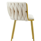 Premium Design Velvet Fabric With Golden Metal Legs Armchair