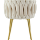 Premium Design Velvet Fabric With Golden Metal Legs Armchair