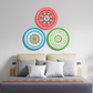 Set of 3 Mandala Wood Print Wall Art 18 Inch Each