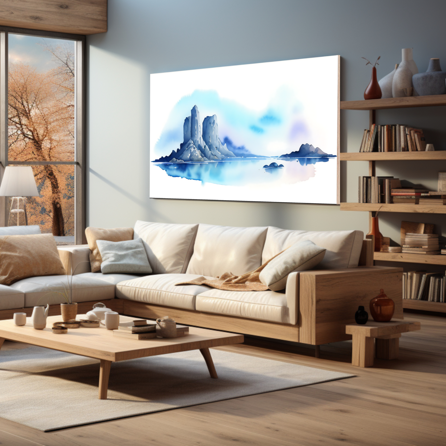 Blue Artistic and Creative  Luxury Wall Art Painting