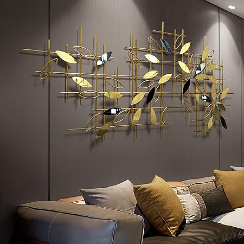 Splendiferous Leaves Luxurious Metal Wall Art