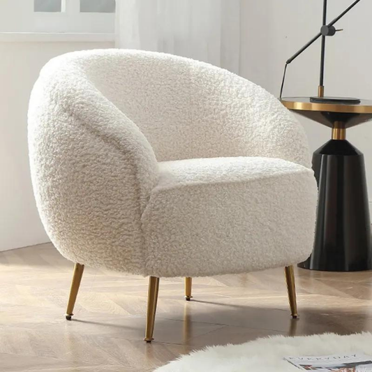 White Contemporary Upholstered Armchair