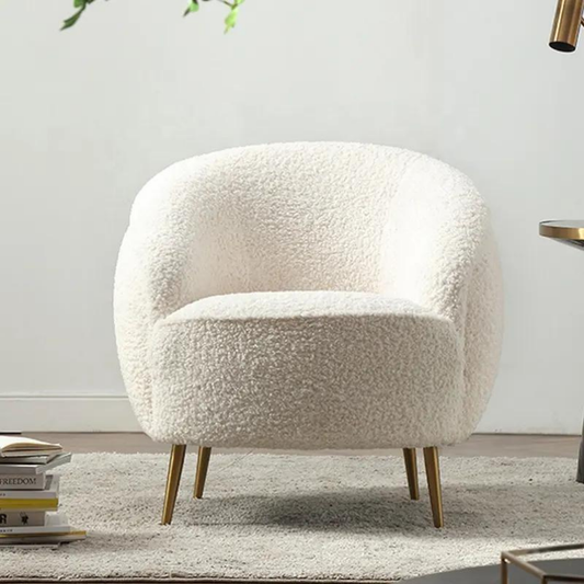 White Contemporary Upholstered Armchair