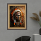 Old Chief of The Indian Tribe Wood Print Wall Art 18x23 Inches