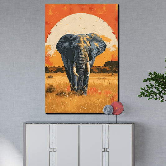 Wildlife Elephant Wood and Acrylic Print Wall Art