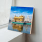 Golden Temple Square Wood Print Wall Art