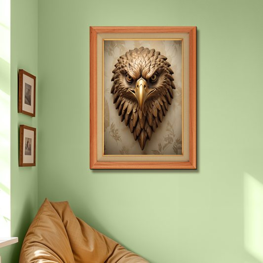 Metallic Eagle Wood Print Wall Art 18x23 Inches