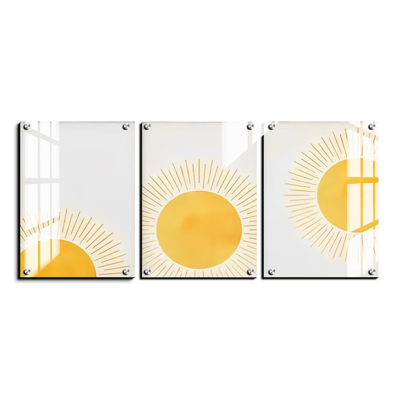 Sunrise Wood Print Wall Art Set of 3