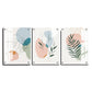 Leaf Boho Wood Print Wall Art Set of 3