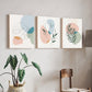 Leaf Boho Wood Print Wall Art Set of 3