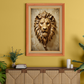 Metallic Lion Wood Print Wall Art 18x23 Inches