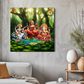 Maa Laxami With Saraswati And Ganessha Wood Print Wall Art