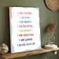 Positive Affirmations Wood Print Wall Art