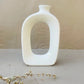 Abstract White Ceramic Decorative Handmade Craft Vase