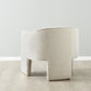 Mid-Century Modern Premium Velvet Armchair Cream