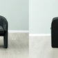 Mid-Century Modern Premium Velvet Armchair Charcoal